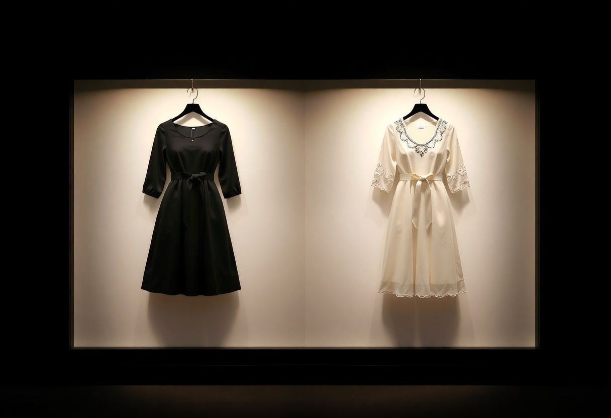 Seasonal black and white dress options