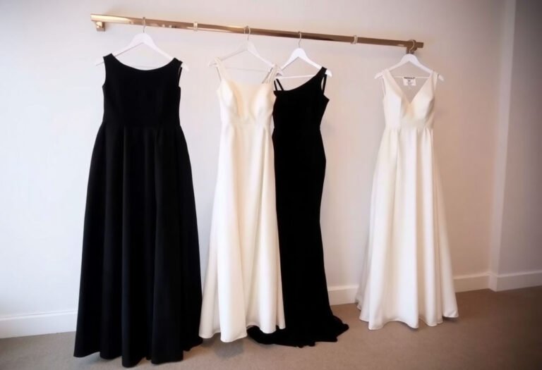 Elegant Black and White Wedding Guest Dress Ideas