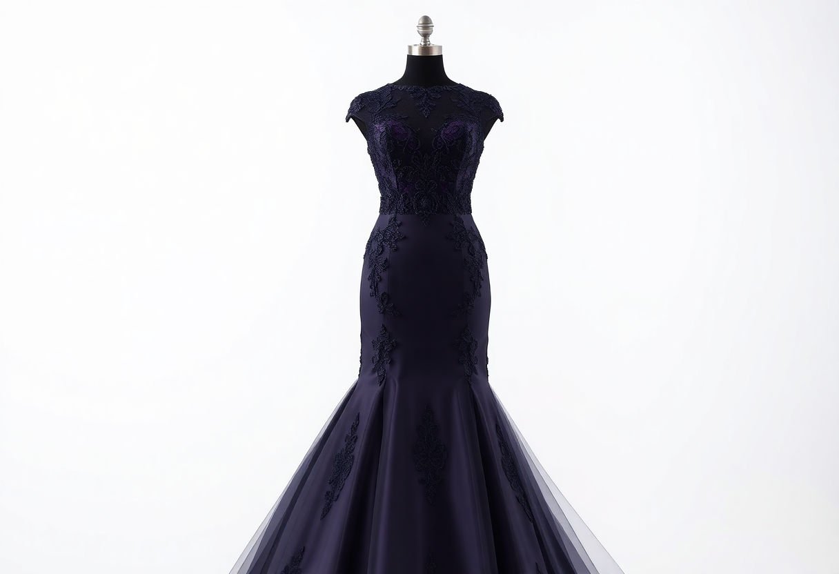 Enchanting Elegance: Black and Purple Wedding Dresses for Bold Brides