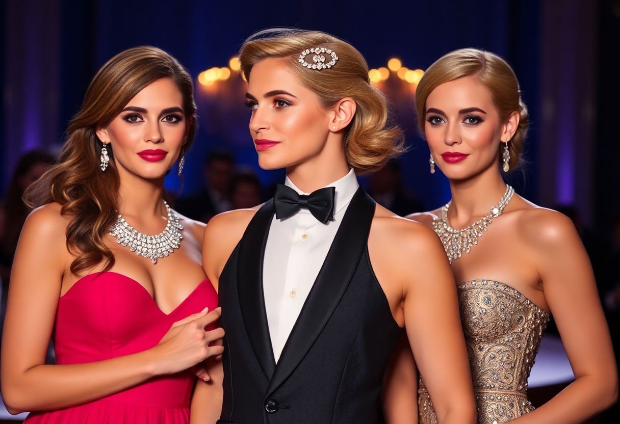 Elegant accessories for black tie events