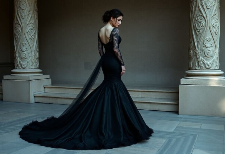 Gothic Mermaid Elegance: Black Wedding Dresses That Make a Statement