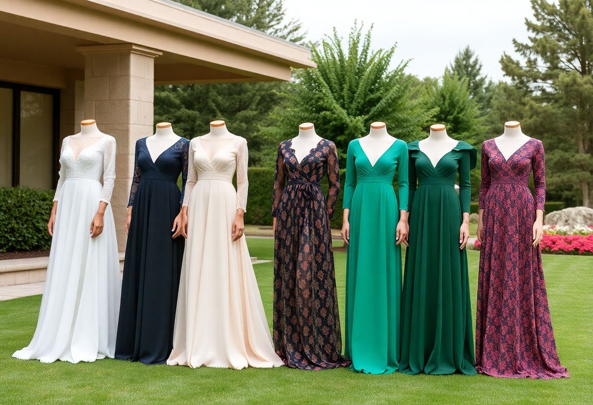 Selection of elegant long sleeve dresses