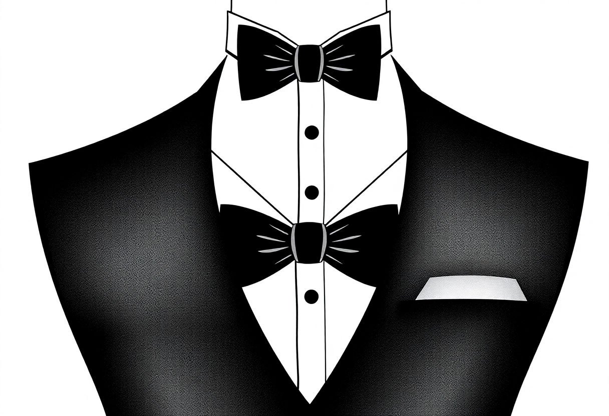 Black tie dress code illustration